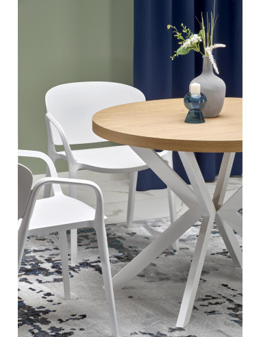 VISIONE Stół Rozkładany Dąb Złoty Fi100-250cm - Elegancja i Praktyczność