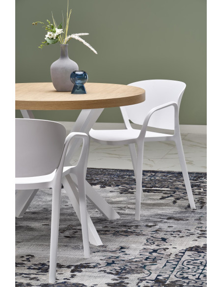 VISIONE Stół Rozkładany Dąb Złoty Fi100-250cm - Elegancja i Praktyczność