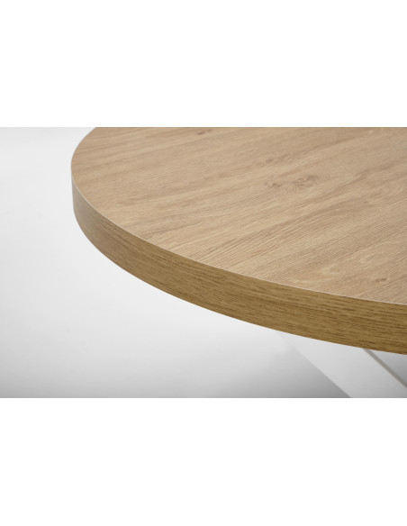 VISIONE Stół Rozkładany Dąb Złoty Fi100-250cm - Elegancja i Praktyczność