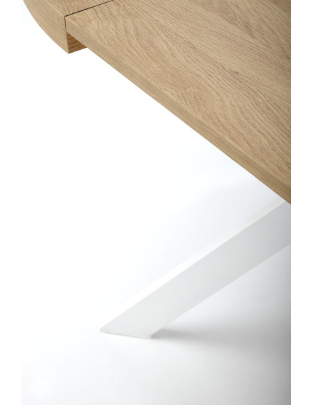 VISIONE Stół Rozkładany Dąb Złoty Fi100-250cm - Elegancja i Praktyczność