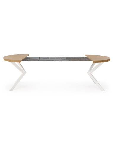 VISIONE Stół Rozkładany Dąb Złoty Fi100-250cm - Elegancja i Praktyczność