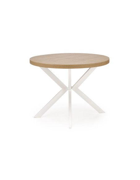 VISIONE Stół Rozkładany Dąb Złoty Fi100-250cm - Elegancja i Praktyczność