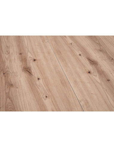 PAREDES Stół Okrągły Rozkładany Fi102-142cm Dąb Artisan z Czarnymi Nogami