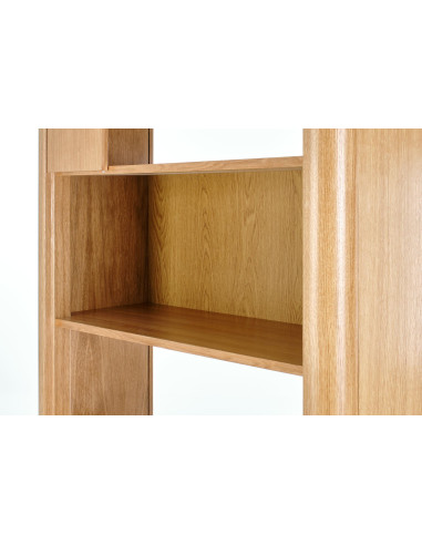 QUANTO REG-1 Regał Dąb Naturalny/Czarny 97x196cm - Elegancja i Przestrzeń
