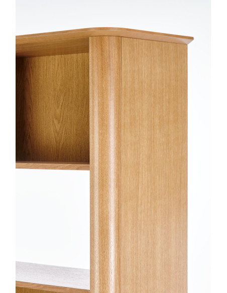 QUANTO REG-1 Regał Dąb Naturalny/Czarny 97x196cm - Elegancja i Przestrzeń