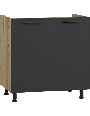 SALOME DK80 Szafka Kuchenna 80cm Antracyt - Elegancka i Przestronna