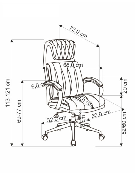 WILMA Fotel Gabinetowy Czarny | Elegancka Eco Skóra, Chromowane Nogi