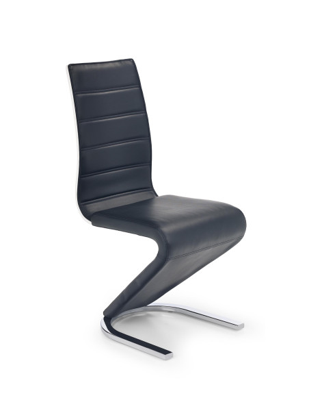ANIMO Krzesło Stal Chromowana/Eco-Skóra Czarny/Biały - Elegancja i Design