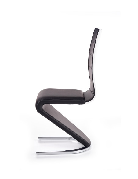 ANIMO Krzesło Stal Chromowana/Eco-Skóra Czarny/Biały - Elegancja i Design