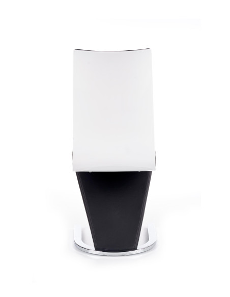 ANIMO Krzesło Stal Chromowana/Eco-Skóra Czarny/Biały - Elegancja i Design
