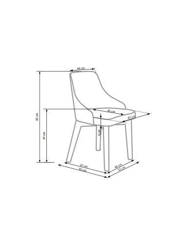 CLARK Krzesło Drewniane Dąb Miodowy/Solo 252...
