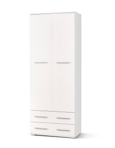 DORIS REG2 Regał z 2 Szufladami 77/40/200 cm Biały -...