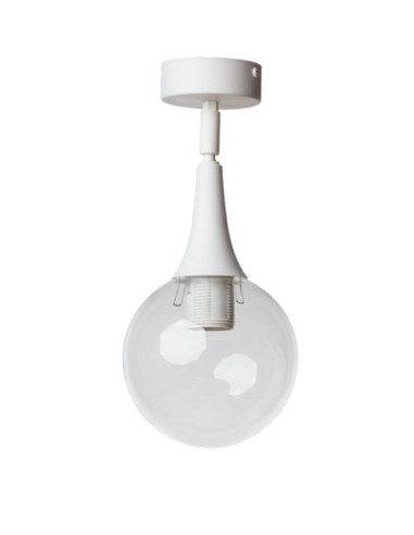 LAMPA PLAFON ZING 140 TRANSPARENT GLASS/WHITE