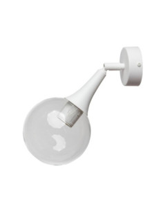 KINKIET ZING 140-krótki TRANSPARENT GLASS/WHITE