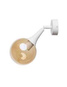 KINKIET ZING 140-krótki AMBER GLASS/WHITE