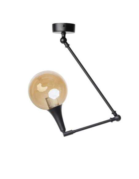 LAMPA WISZĄCA czarna ZING 140/2R AMBER/BLACK/E27