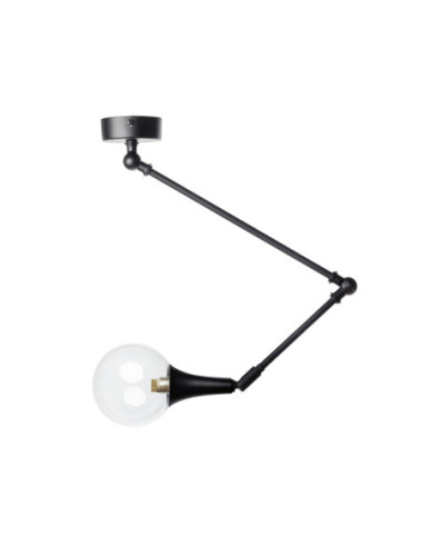Lampa wisząca czarna ZING 120 TRANSPARENT/BLACK/G9