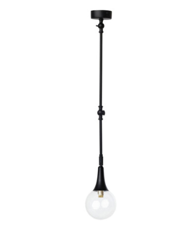 Lampa wisząca czarna ZING 120 TRANSPARENT/BLACK/G9