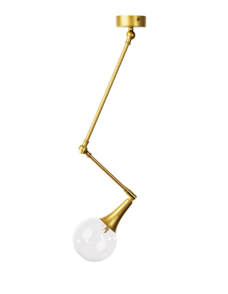 Lampa złota wisząca ZING 120 TRANSPARENT/GOLD/G9