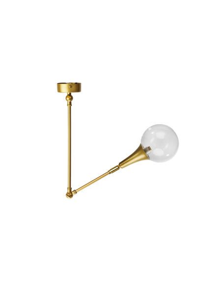 Lampa złota wisząca ZING 120 TRANSPARENT/GOLD/G9