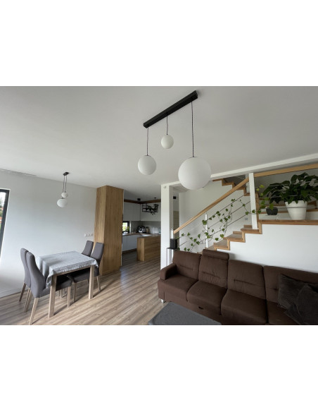 Lampa wisząca czarna ZINGA 2L/200 BLACK