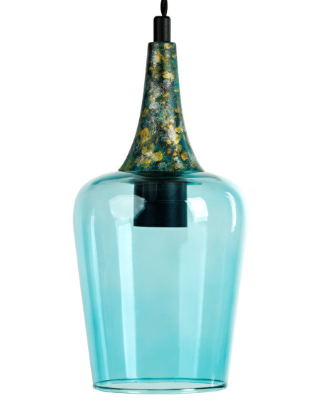 lampa wisząca czarna COLORES FIVE - 5 KOLORÓW/BLACK/handmade