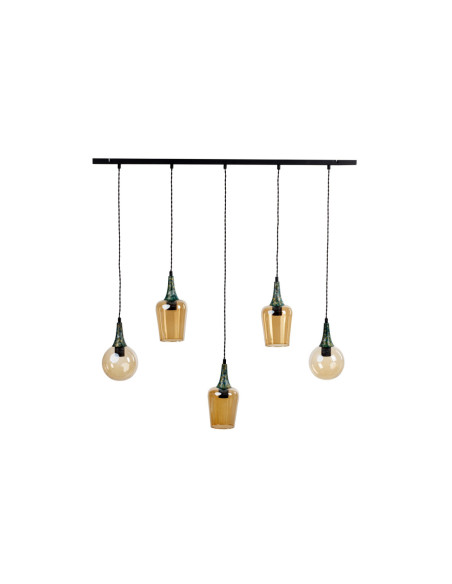 Lampa czarna wisząca COLORES FIVE - 2 KOLORY/BLACK/handmade