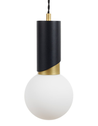 Lampa wisząca czarna FOG 2L/OPAL/GOLD/G9