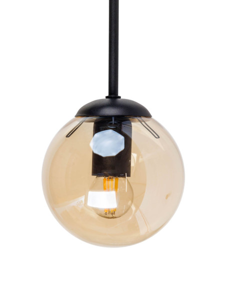 Lampa czarna Kinkiet ZINGARI 2PKT/140 AMBER GLASS/BLACK