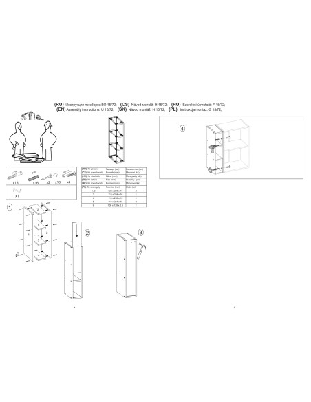 SALOME G15 Szafka Górna 15cm Biała - Minimalizm i Elegancja