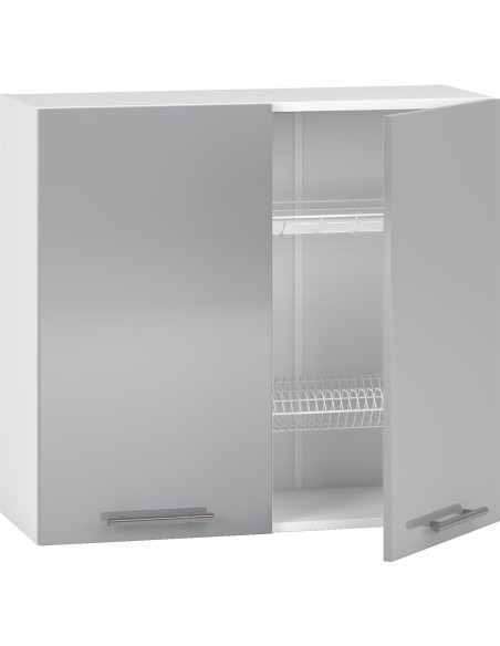 SALOME GC-80/72 Szafka Kuchenna Górna 80cm z Ociekarką Jasny Popiel Połysk