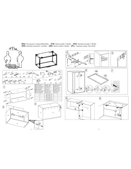 SALOME GOV60 Szafka Górna z Szkłem 60cm Dąb Craft - Transparentność i Styl