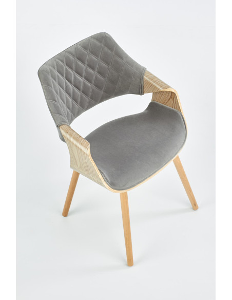 K396 krzesło jasny dąb / popielaty (1p 1szt)