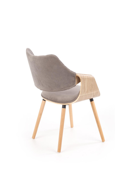 K396 krzesło jasny dąb / popielaty (1p 1szt)