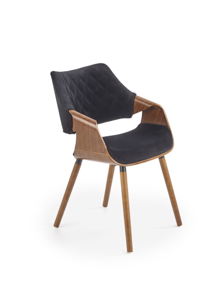 K396 krzesło orzechowy / czarny (1p 1szt)