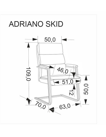 ADRIANO SKID fotel pracowniczy czarny