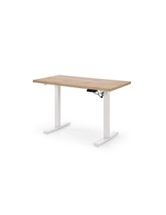 B/54 biurko z funkcją regulacji wysokości, blat - dąb artisan, stelaż - biały