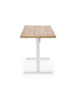 B/54 biurko z funkcją regulacji wysokości, blat - dąb artisan, stelaż - biały 2