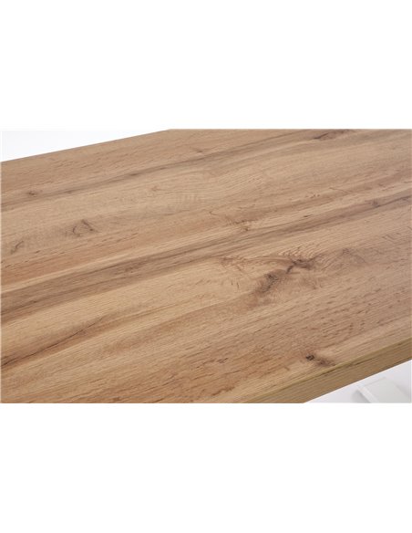 B/54 biurko z funkcją regulacji wysokości, blat - dąb artisan, stelaż - biały