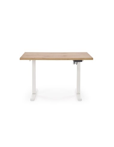 B/54 biurko z funkcją regulacji wysokości, blat - dąb artisan, stelaż - biały