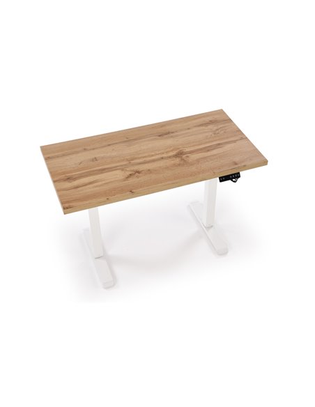 B/54 biurko z funkcją regulacji wysokości, blat - dąb artisan, stelaż - biały