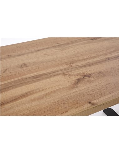 B/54 biurko z funkcją regulacji wysokości, blat - dąb artisan, stelaż - czarny