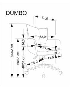 DUMBO fotel obrotowy jasny popiel 2