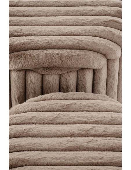 FIDO zestaw 2 puf, cappuccino / złoty (1p 1kpl)
