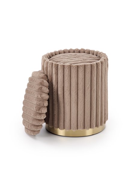 FIDO zestaw 2 puf, cappuccino / złoty (1p 1kpl)