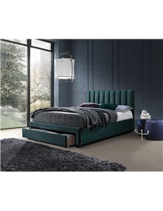 GRACE 140 łóżko z szufladami c. zielony velvet (3p 1szt)