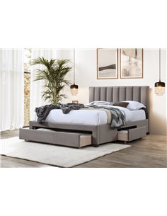 GRACE 160 łóżko z szufladami beżowy velvet (3p 1szt)