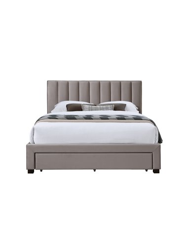 GRACE 160 łóżko z szufladami beżowy velvet (3p 1szt)