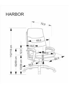 HARBOR fotel gabinetowy czarny 2