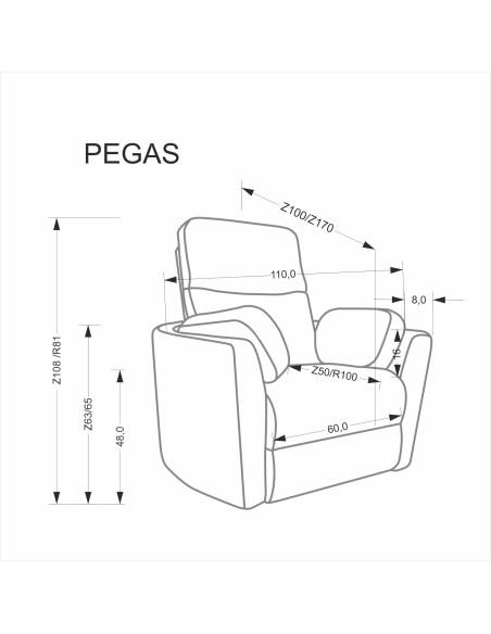 PEGAS fotel wypoczynkowy beżowy (1p 1szt)